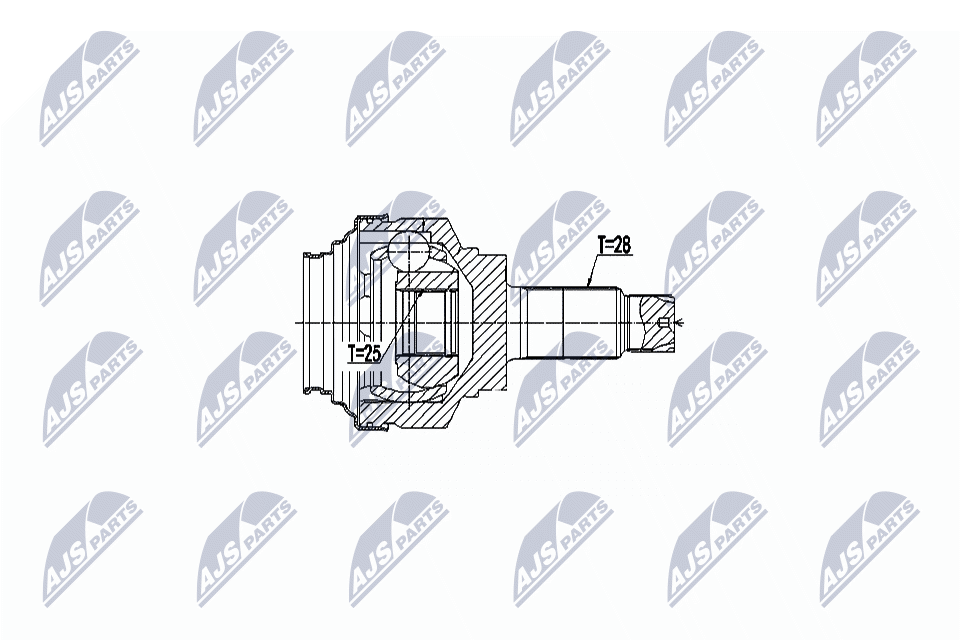 Шрус наружный bmw 1/2 f2 116d/118d/120d 11- 3/3gt f3 316d/318d/320d 11- 4 f3 418d/420d 12- /задл/ NTY NPZ-BM-017