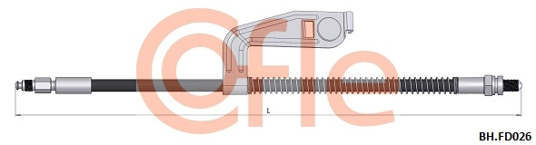 Шланг тормозной передн лев ford fiesta 95- COFLE 92.BH.FD026