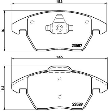 Тормозные колодки BREMBO P85105
