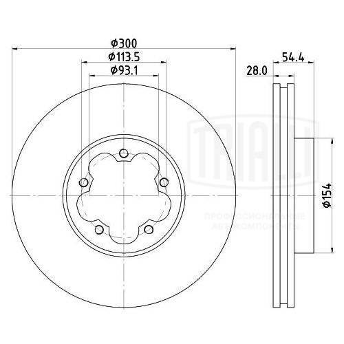 Диск тормозной TRIALLI DF 105105