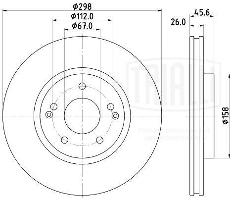 Диск тормозной TRIALLI DF 170103