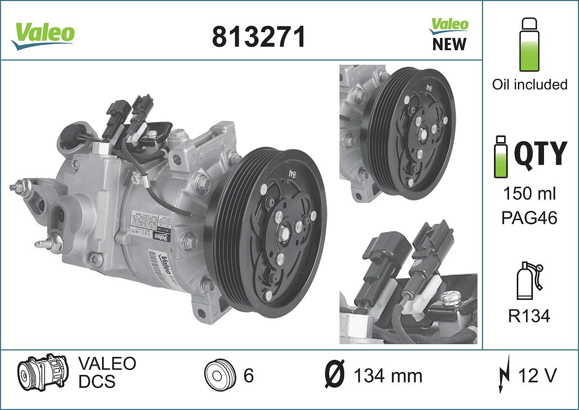 Компрессор кондиционера VALEO 813271