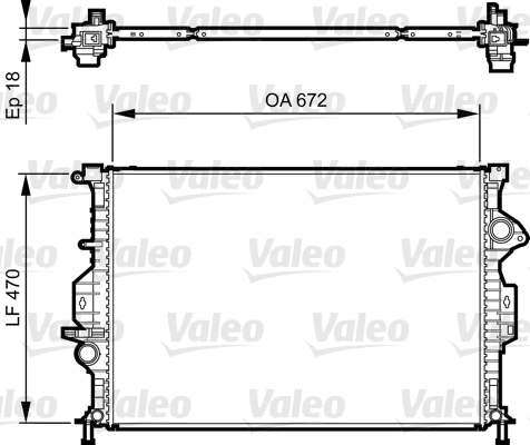Радиатор охлаждения двигателя VALEO 735373