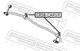 Crsb-carr втулка стабилизатора заднего d17 FEBEST CRSB-CARR