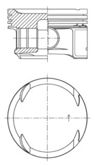 Поршень двс mb w203 1.8 m27182 1.2x1.5x2.5 std 02 KOLBENSCHMIDT 41725600