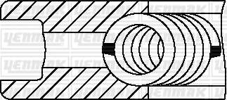91-09460-050 7420 mm. кольца поршневые к-т на цилиндр 25x195x25 YENMAK 91-09460-050