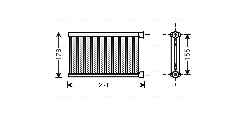 Радиатор печки AVA QUALITY COOLING BW6344