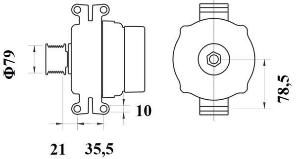 Mg 796 генератор 28v 80a шкив d72 pvr8 MAHLE/KNECHT MG 796