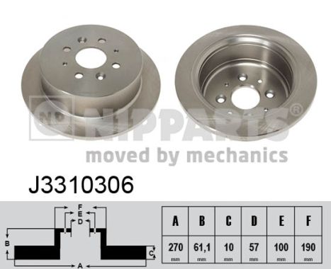 Тормозные диски NIPPARTS J3310306