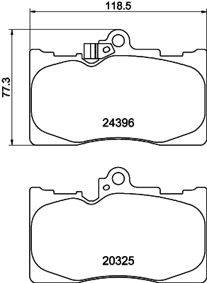 Колодки тормозные дисковые комплект HELLA/BEHR/PAGID 8DB355036-881