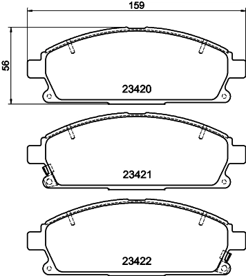 Колодки тормозные дисковые комплект HELLA/BEHR/PAGID 8DB355027-501