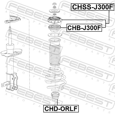 Chss-j300f опора амортизатора переднего FEBEST CHSS-J300F