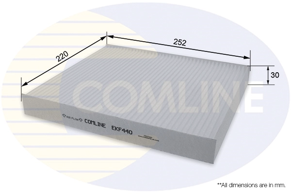 Фильтр салона vw polo (aw1 bz1) 17- COMLINE EKF440