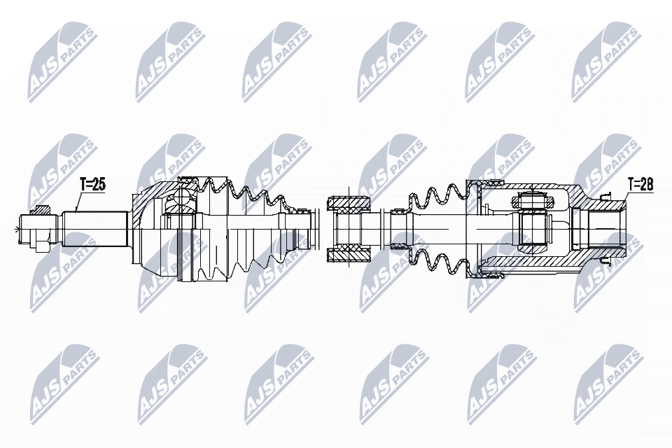 Npw-mz-050 полуось NTY NPW-MZ-050