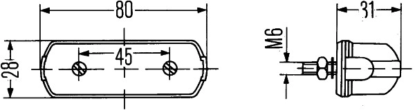 Фонарь подсветки номера HELLA/BEHR/PAGID 2KA001389-101