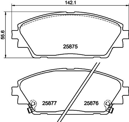 Колодки тормозные дисковые комплект HELLA/BEHR/PAGID 8DB355029-311
