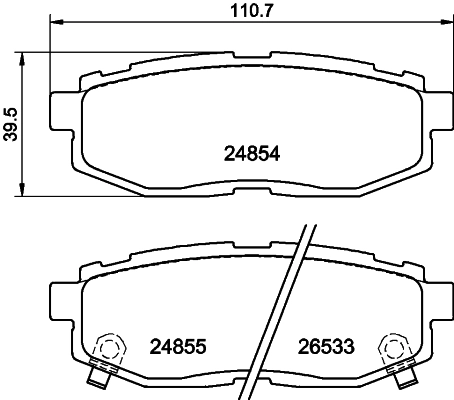 Колодки тормозные дисковые комплект HELLA/BEHR/PAGID 8DB355037-301