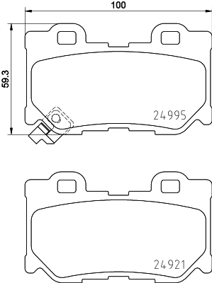 Колодки тормозные дисковые комплект HELLA/BEHR/PAGID 8DB355036-721