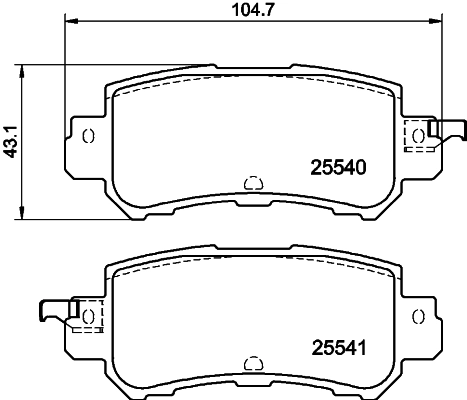 Колодки тормозные дисковые комплект HELLA/BEHR/PAGID 8DB355037-091