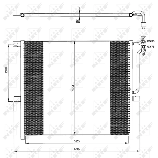 Радиатор кондиционера NRF 35468