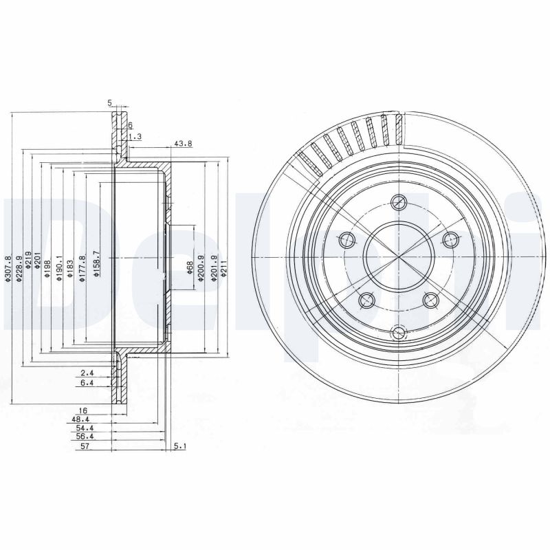 Тормозные диски DELPHI BG4041