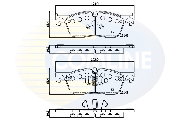 Тормозные колодки COMLINE CBP02253