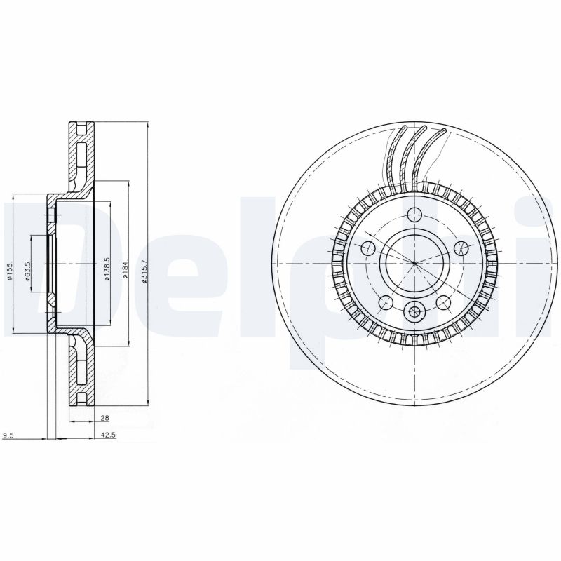 Тормозные диски DELPHI BG4123