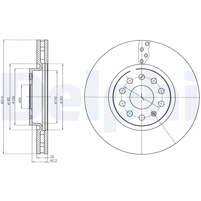 Тормозные диски DELPHI BG4330C