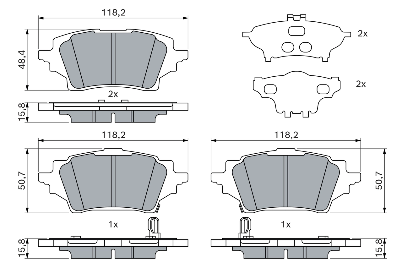 К-т дисков. тормоз. колодок BOSCH 0986424911