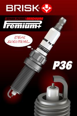 Свеча зажигания p36 iridium premium+