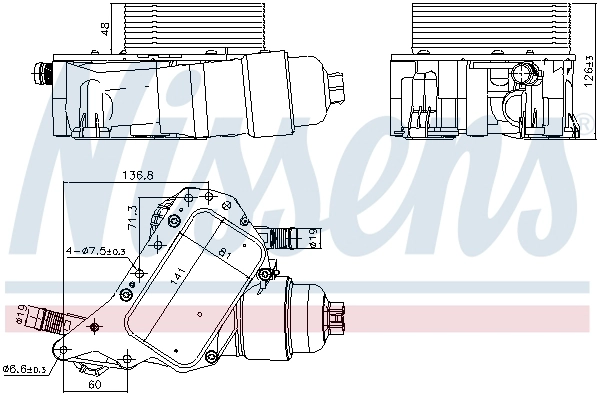 91339 масляный радиатор NISSENS 91339