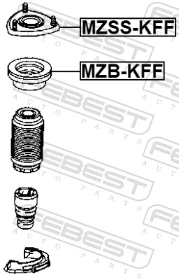 Mzss-kff опора переднего амортизатора FEBEST MZSS-KFF