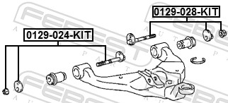Болт с эксцентриком ремкомплект FEBEST 0129-028-KIT