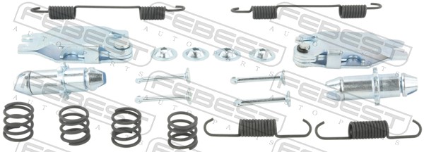 1404-rodiir-kit монтажный комплект барабанных колодок FEBEST 1404-RODIIR-KIT