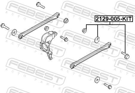 2129-005-kit болт с эксцентриком ремкомплект FEBEST 2129-005-KIT