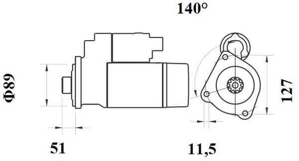 Ms 769 стартер 24v 5kw 10 зубьев MAHLE/KNECHT MS 769