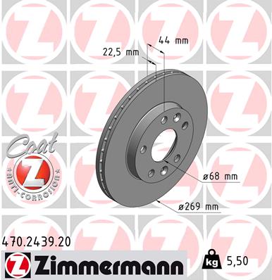 Тормозные диски ZIMMERMANN 470.2439.20