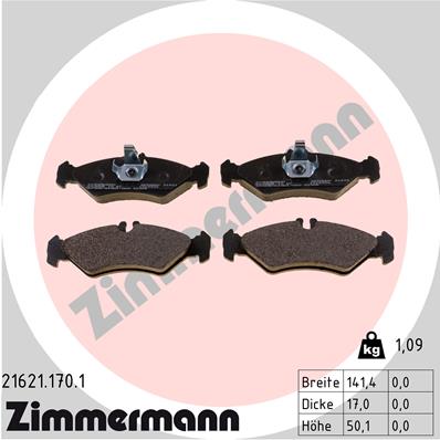 Тормозные колодки ZIMMERMANN 21621.170.1