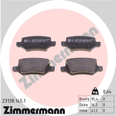 Тормозные колодки ZIMMERMANN 23138.145.1