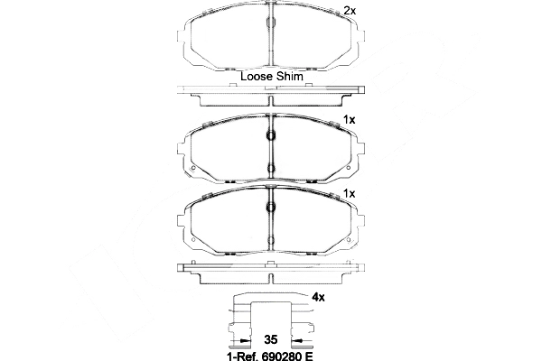 Колодки тормозные дисковые комплект BREMBO P30095
