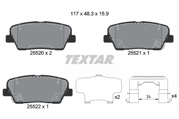Тормозные колодки TEXTAR 2552003