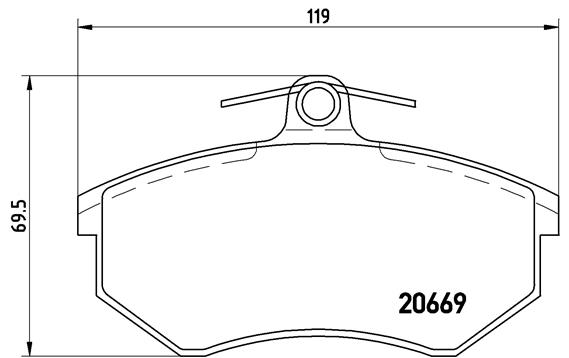 Тормозные колодки BREMBO P85092