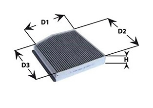 Салонный фильтр CLEAN FILTERS NC2396CA