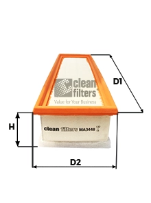 Фильтр воздушный bmw serie 5-x3-x4-x5 xdrive 200d-250d oem 13718570043 CLEAN FILTERS MA3448