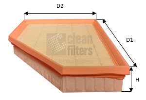 Фильтр воздушный bmw serie 3 (g80g20) 3 touring serie 4 z4 toyota supra 2.0 (db22db23) oem 13718580428 CLEAN FILTERS MA3495