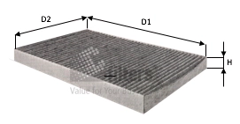 Фильтр салона угольн alfa romeo giulia-stelvio 2.0-2.2 d-2.9 q4 oem 77368519 CLEAN FILTERS NC2416CA