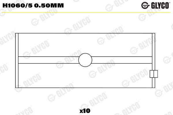 Коренной вкладыш (комплект) GLYCO H1060/5 0.50mm