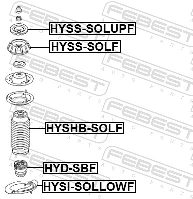 Hyss-solupf опора амортизатора переднего FEBEST HYSS-SOLUPF