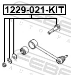 Болт с эксцентриком ремкомплект FEBEST 1229-021-KIT
