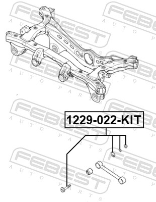 Болт с эксцентриком ремкомплект FEBEST 1229-022-KIT